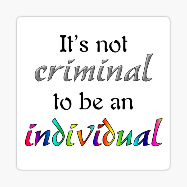 It's Not Criminal - Star Vs Quote Sticker