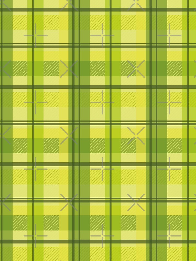 early summer plaid in happy yellow and juicy green seamless pattern by nobelbunt
