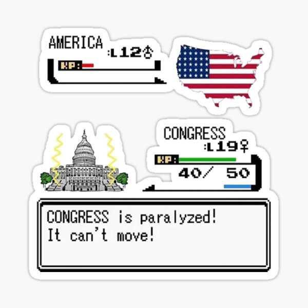 Item preview, Gov't Shutdown Pokemon Style designed and sold by prinbra86.