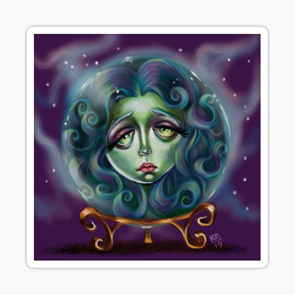 Woman in Crystal Ball Sticker