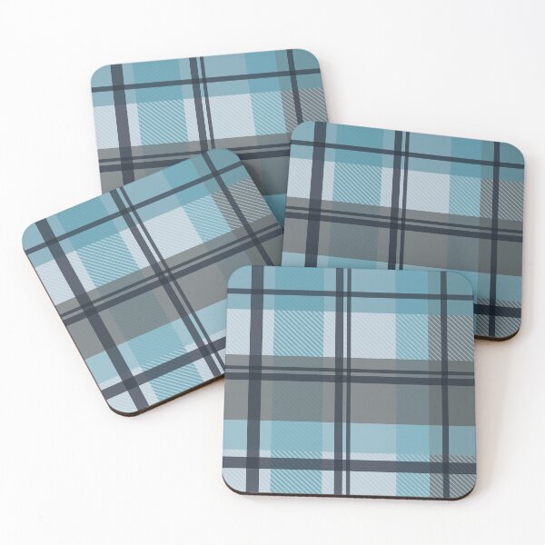 Item preview, winter plaid in ice blue and navy seamless pattern	 designed and sold by Marlene Wagenhofer.