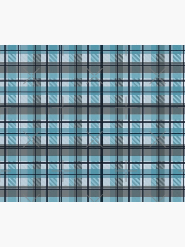 winter plaid in ice blue and navy seamless pattern by nobelbunt