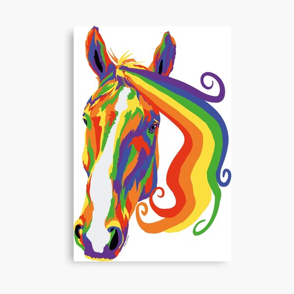 Rainbow Suffolk Punch Horse - Suffolk LGBTQ Pride 2019 Canvas Print