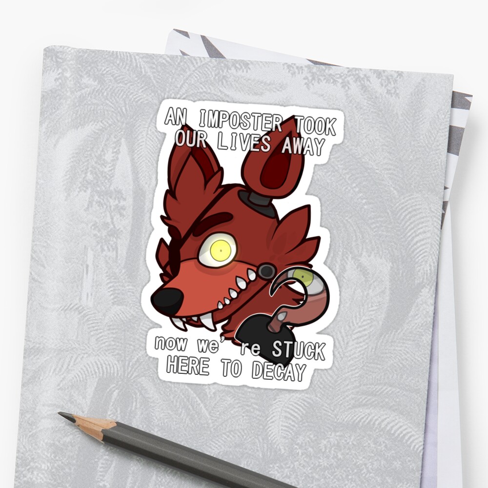 Foxy Text Sticker By Gizmoguts Redbubble