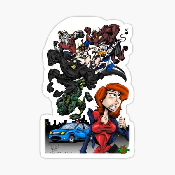 The Fiesty Four Sticker