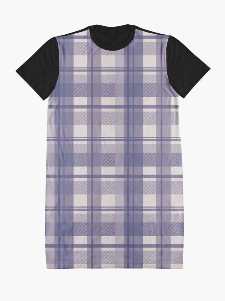 Alternate view of winter plaid in cool lavender and sand seamless pattern Graphic T-Shirt Dress