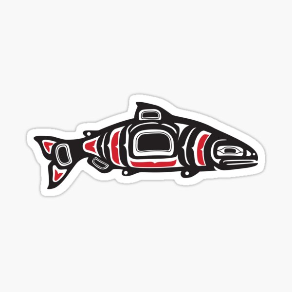 Totem Salmon Sticker