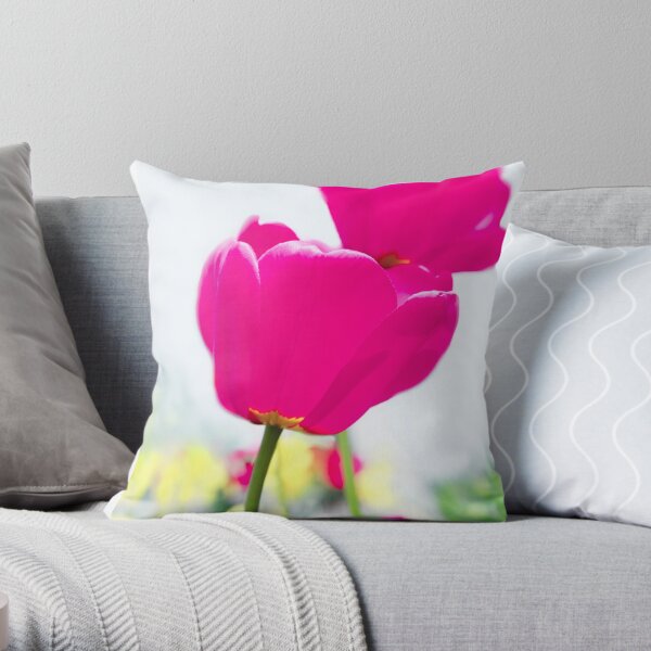 Hot Pink Prelude Throw Pillow
