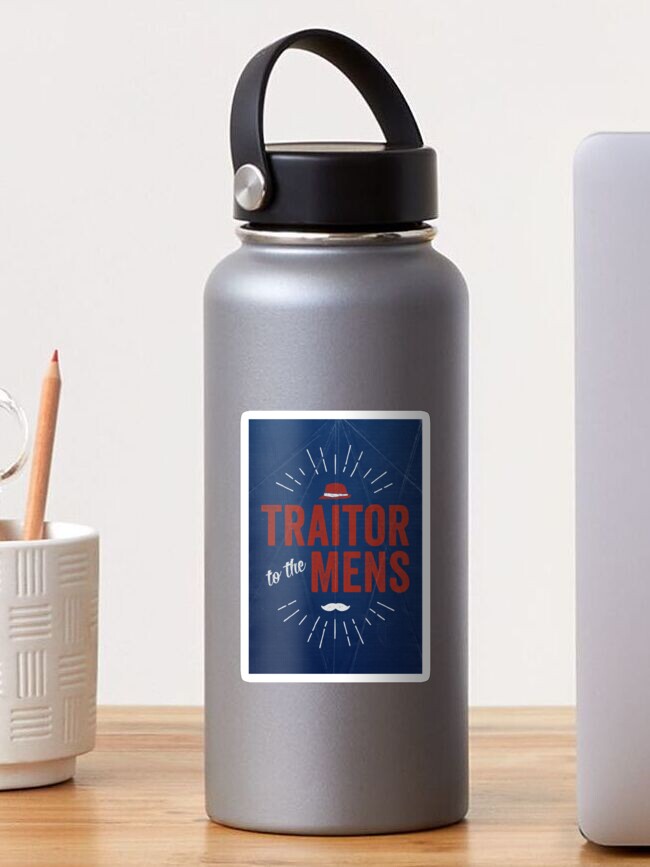 Thumbnail 1 of 3, Sticker, Traitor to the Mens (Print) designed and sold by desamos.