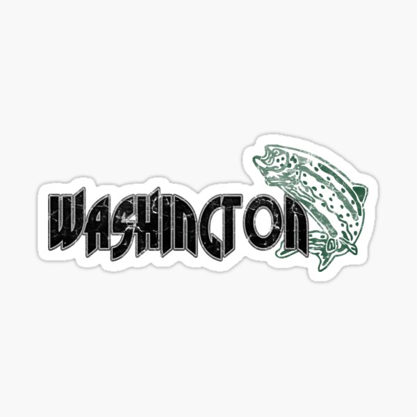 FISH WASHINGTON VINTAGE LOGO Sticker for Sale by phnordstrm