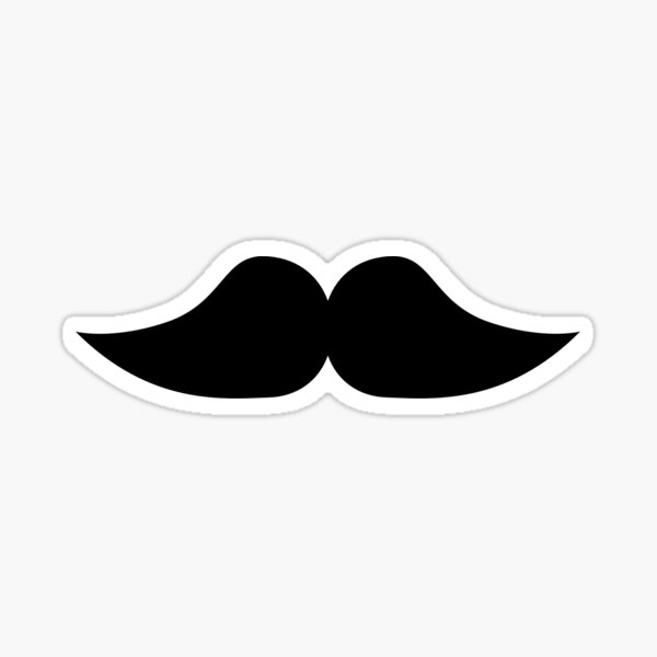 Face Moustache Mustache Stickers Redbubble