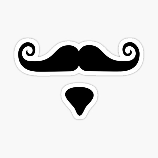 Face Moustache Mustache Stickers Redbubble