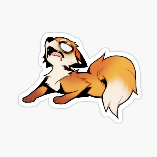 Fluffy Fox - Fox - Sticker