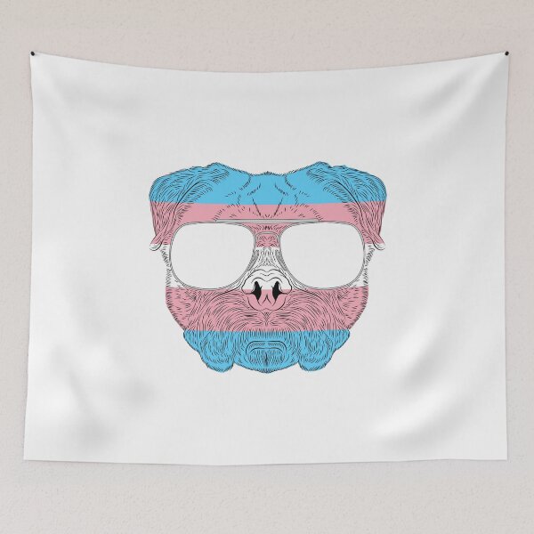 Item preview, Pug Dog Face Transgender with Sunglasses designed and sold by phoxydesign.