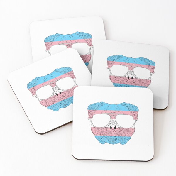 Item preview, Pug Dog Face Transgender with Sunglasses designed and sold by phoxydesign.