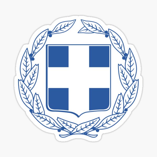 Greece National Emblem Sticker