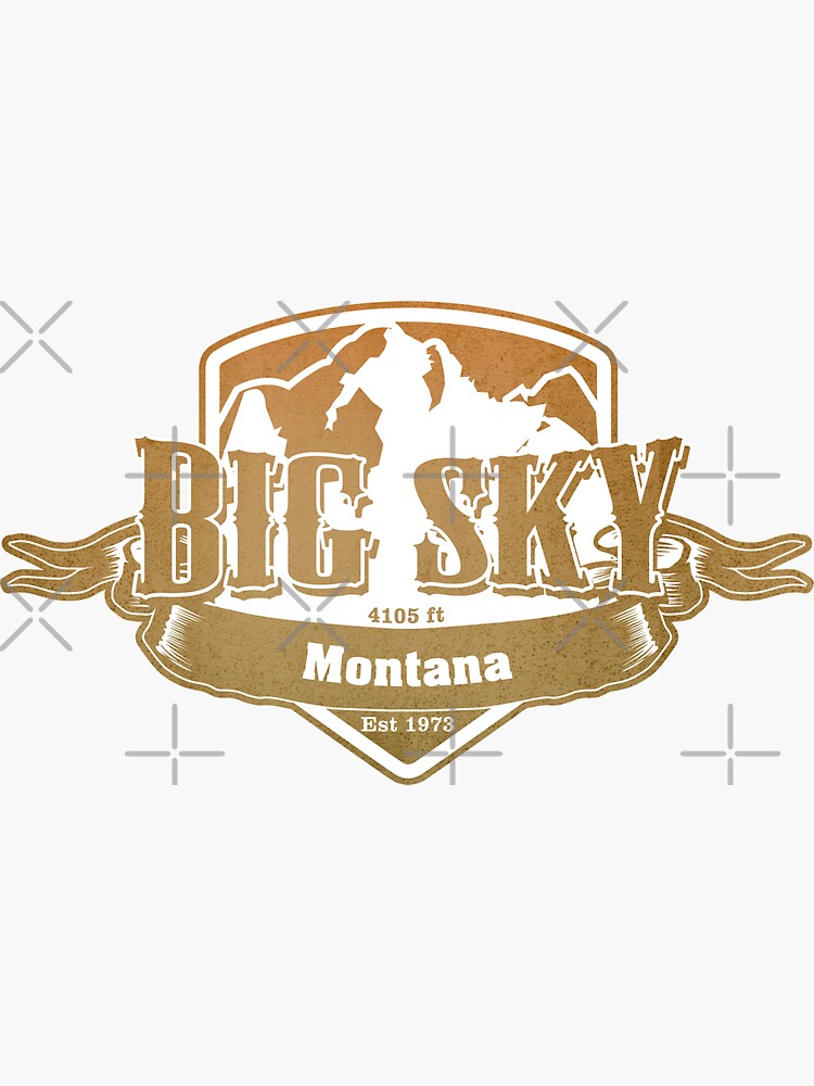 Écusson Brodé Station Ski Big Sky Montana - Couture Patch - 2 X 2 3/4 Pouces