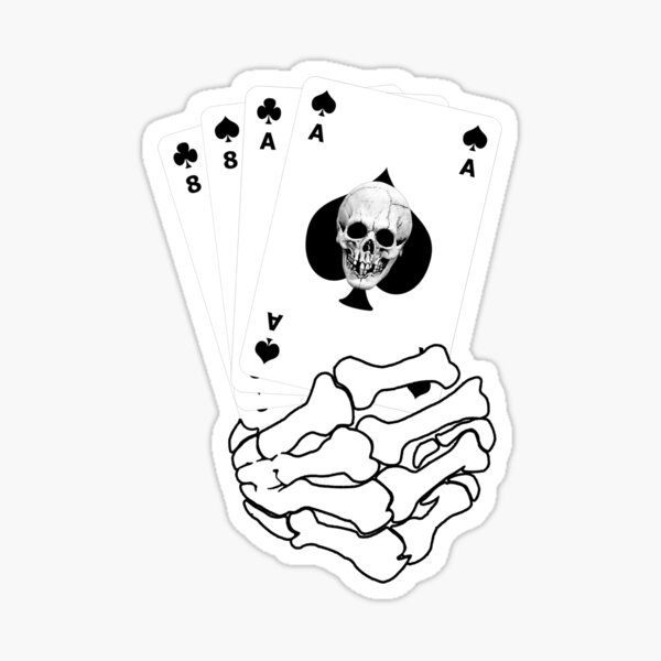 Dead Mans Hand Sticker for Sale by DioskiArt  Redbubble