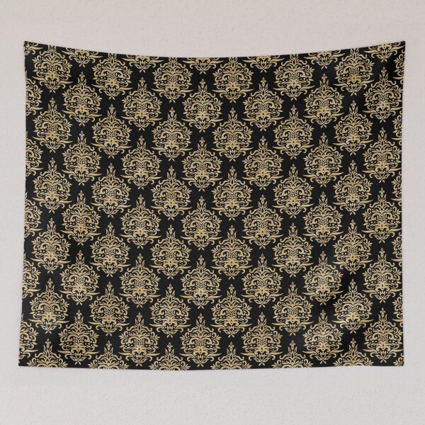 Item preview, Black and Gold Damask Geometric Pattern designed and sold by JakeRhodes.