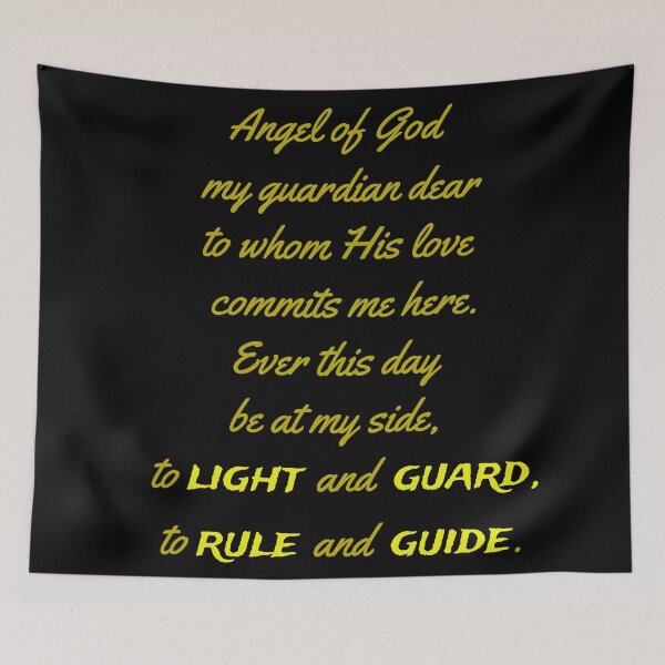 Item preview, Guardian Angel prayer designed and sold by 21stCsaints.
