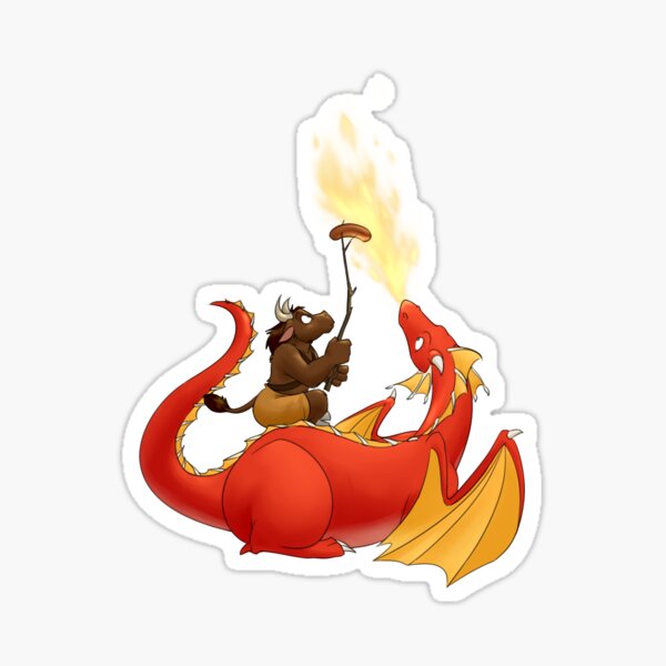 Dragon barbecue Sticker