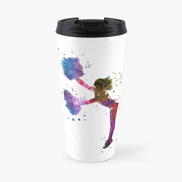 Animadora, animadora, animadora acuarela Taza de viaje