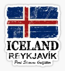 Island Flagge - Vintage Look Sticker