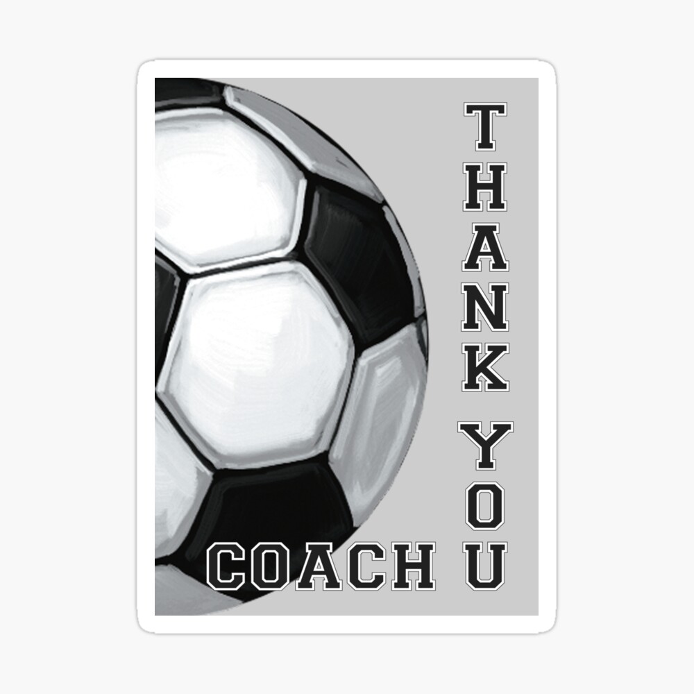 Soccer Ball Art Thank You Coach