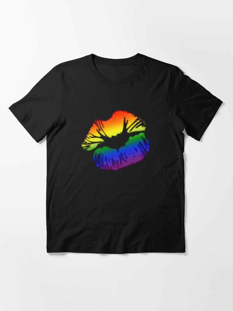 Alternate view of LGBTQ Big Kissing Lips Essential T-Shirt