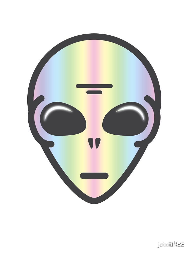 Alien Head Holographic Glow Effect T Shirt Alien Head Holographic Glow Effect T Shirt