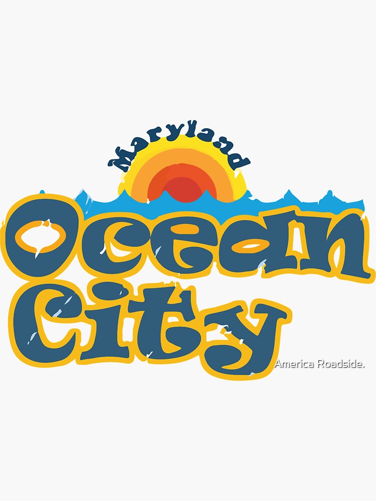 "Ocean City Maryland." Sticker for Sale by ishore1 Redbubble