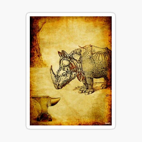 Item preview, The anvil and the rhinoceros designed and sold by ganechJoe.