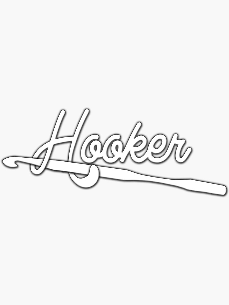 Hooker Crochet Sticker By Andagora Redbubble 5229