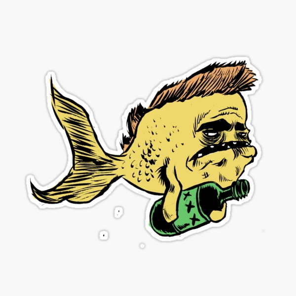 Fishman Sticker for Sale by pyeah