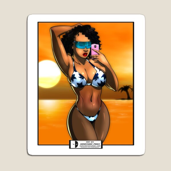 Sexy Summer Sunset Selfie Magnet