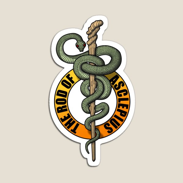Rod of Asclepius Magnet