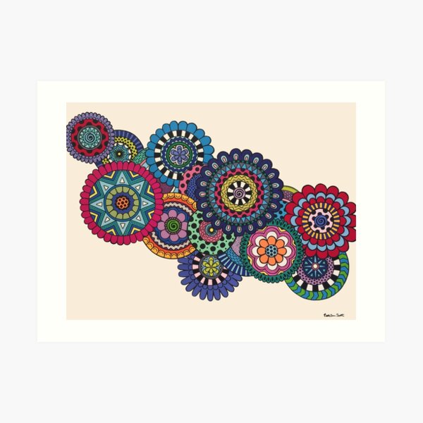 Mandalas On Ivory Art Print