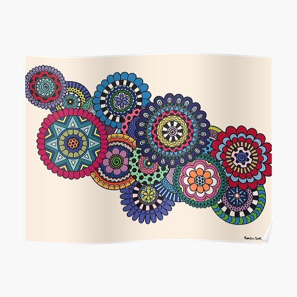 Mandalas On Ivory Poster