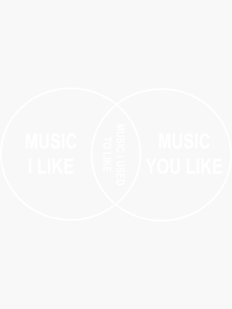 music i like venn diagram t shirt