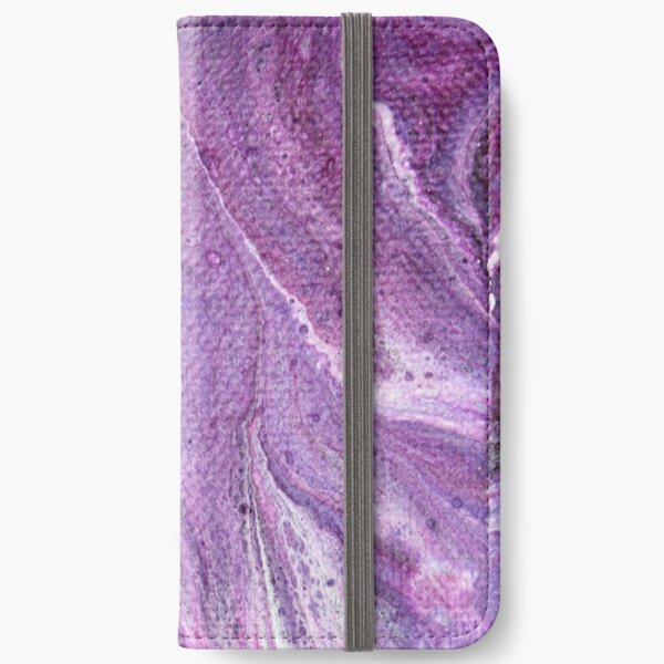Purple Fluid Art 1 iPhone Wallet