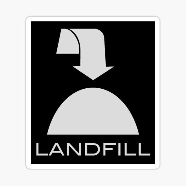 "Trash Landfill, in black" Sticker by corpsrpeople Redbubble