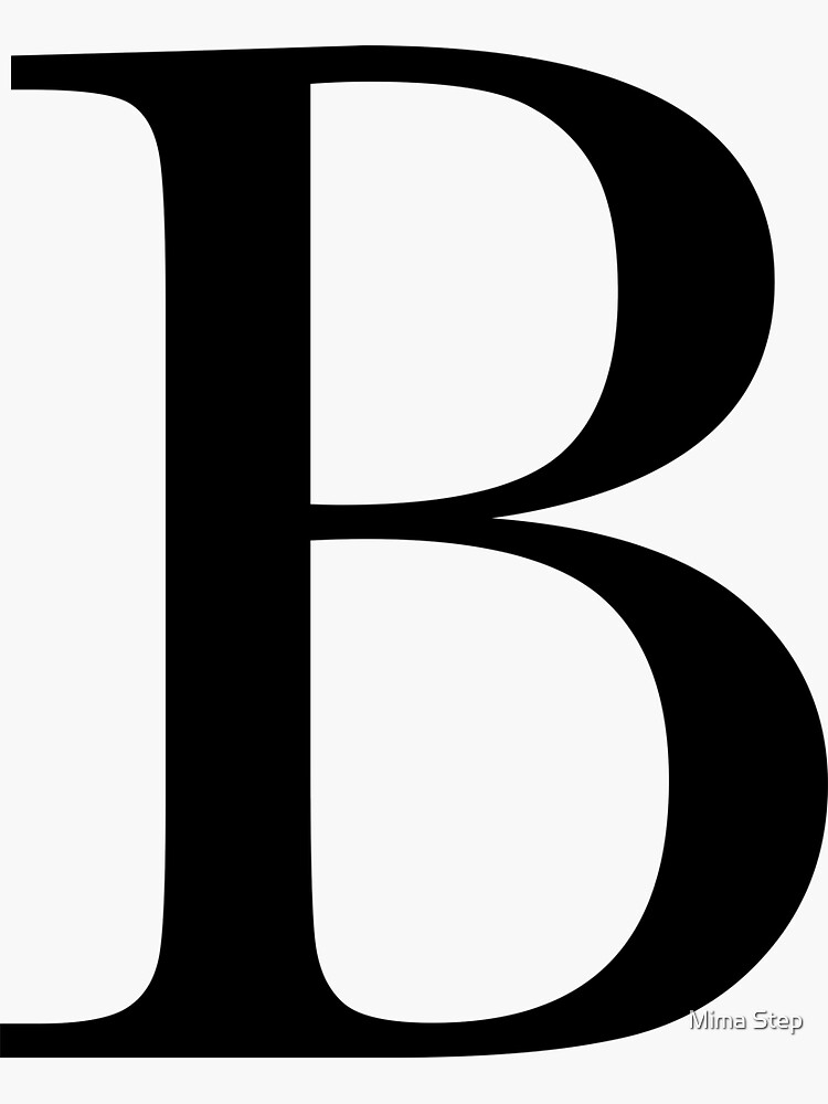 "The Letter 'B'" Sticker For Sale By Mima Step | Redbubble