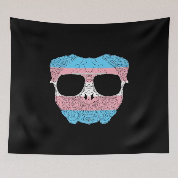 Item preview, Pug Dog Face Transgender with Sunglasses designed and sold by phoxydesign.