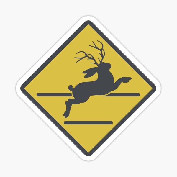 Jackalope Crossing Sticker