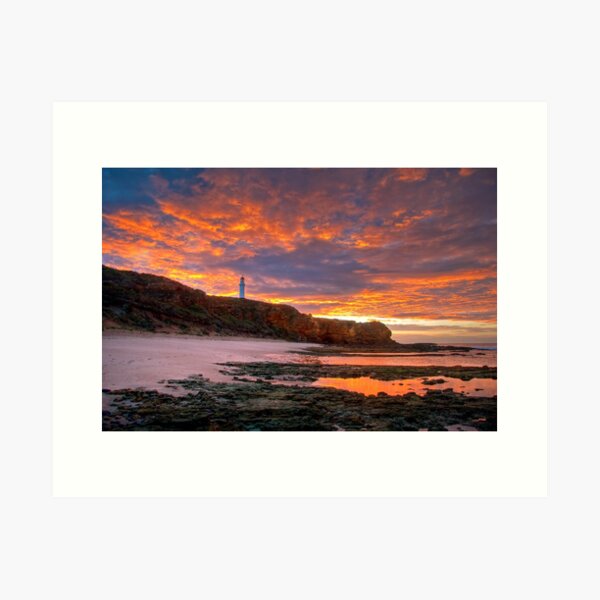 Item preview, First Light Over Split Point Lighthouse, Victoria designed and sold by ChristineJayne.