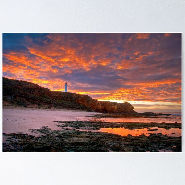 Item preview, First Light Over Split Point Lighthouse, Victoria designed and sold by ChristineJayne.