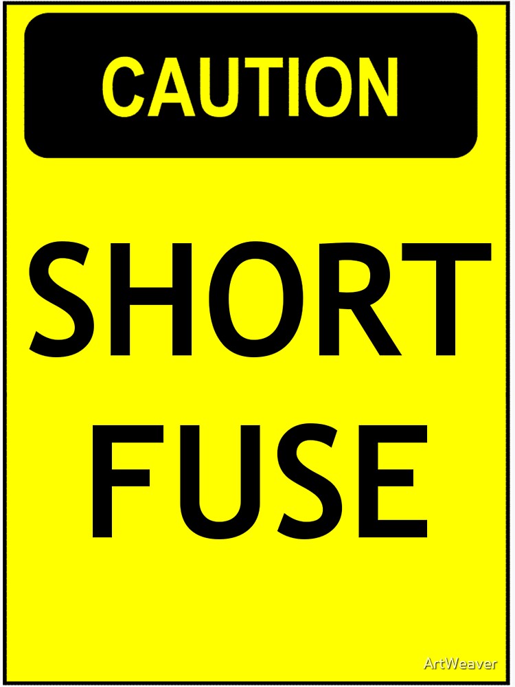 "Caution short fuse" Sticker for Sale by ArtWeaver Redbubble