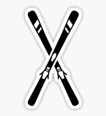 Crossed ski Sticker
