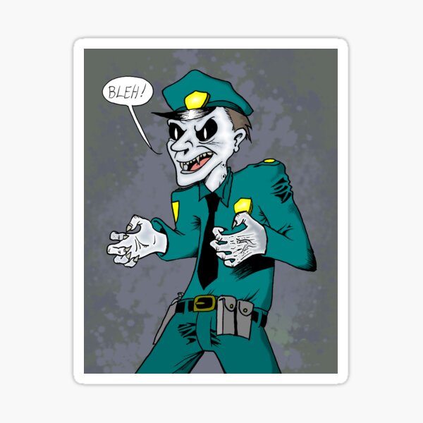 Vampire cop Sticker