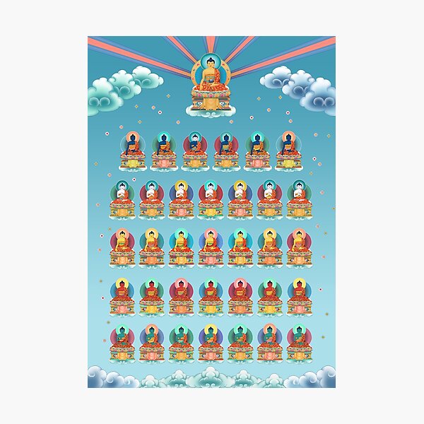 35 Buddhas of Confession Photographic Print
